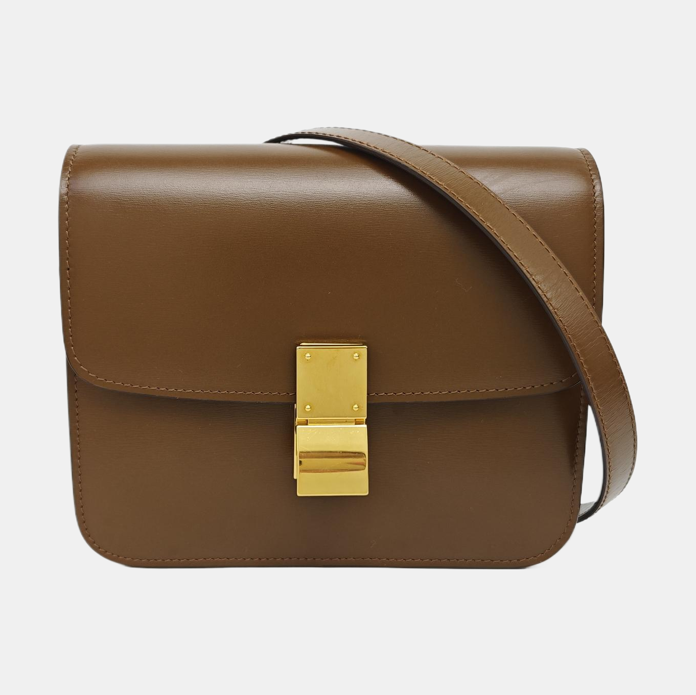CLASSIC BOX Small Calfskin Brown