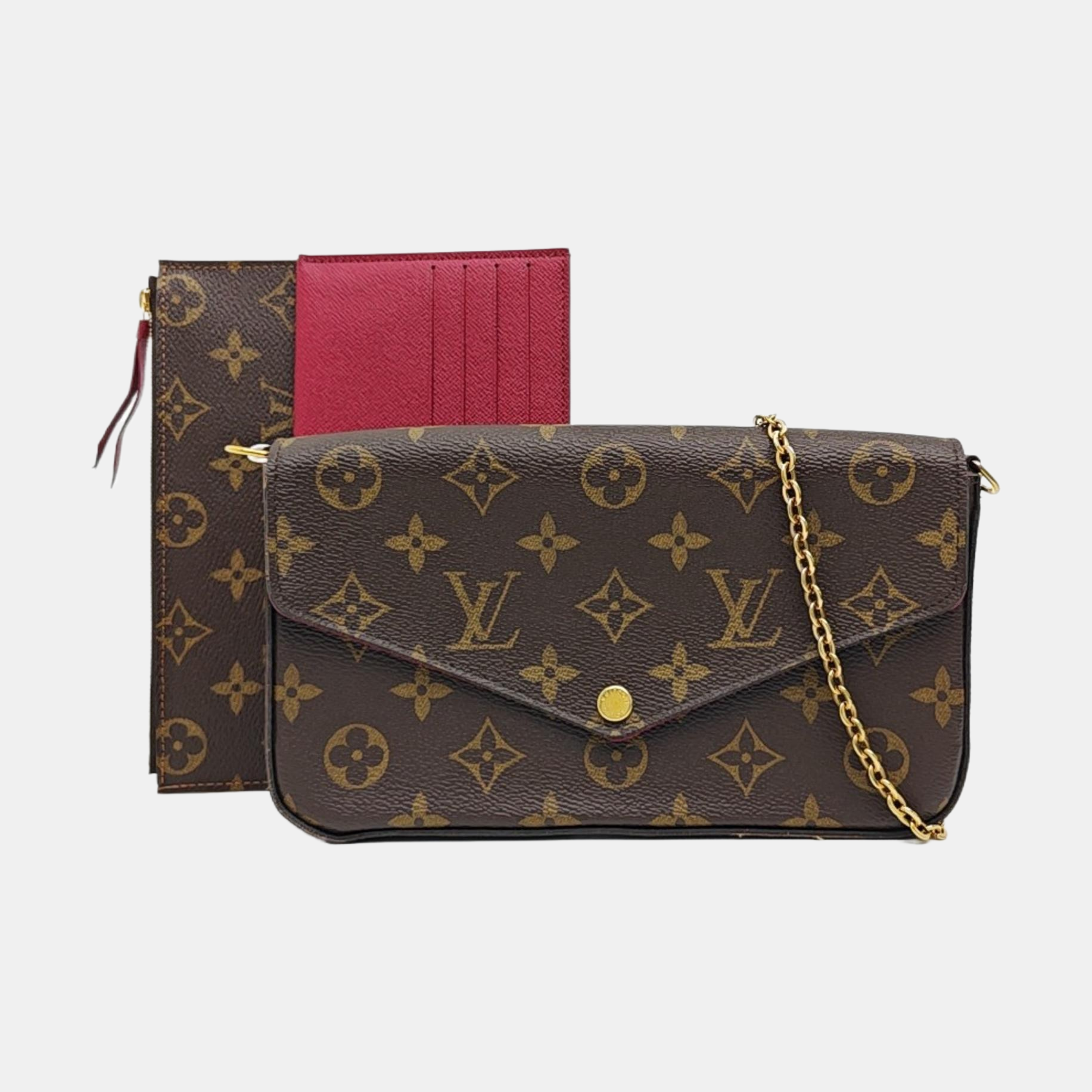 FÉLICIE Monogram Coated Canvas Brown