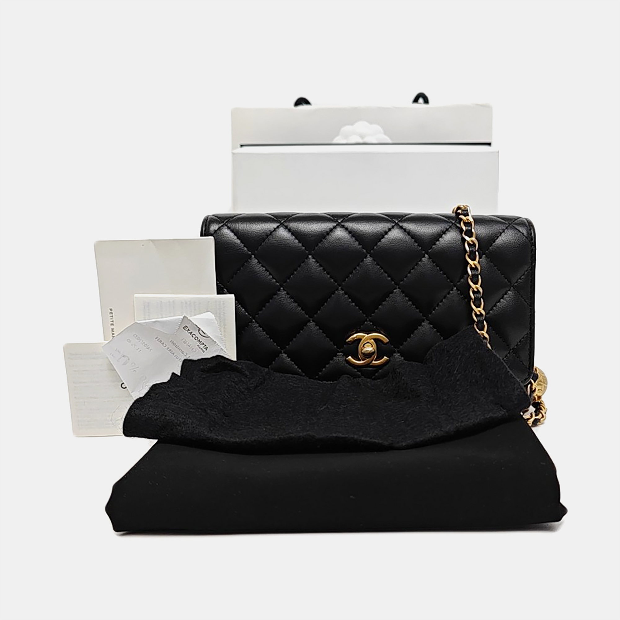 TRENDY CC Quilted Lambskin Black