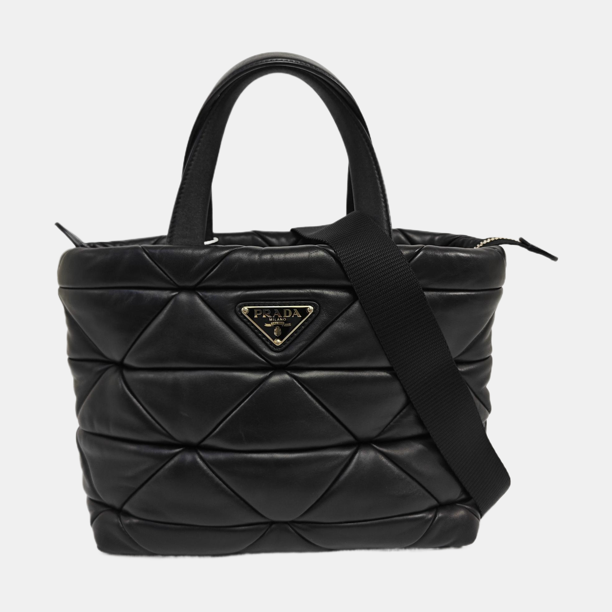 System Quilted Nylon Black