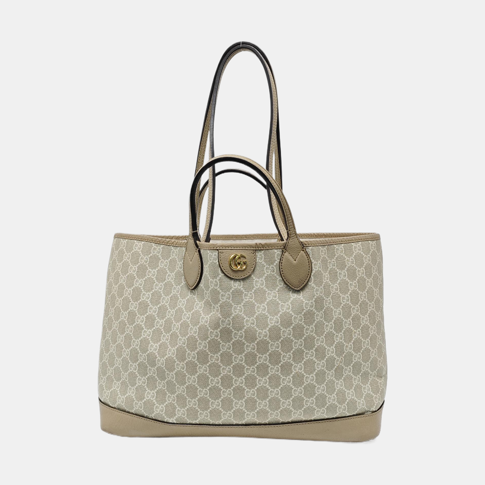 Ophidia Medium Monogram Coated Canvas Beige