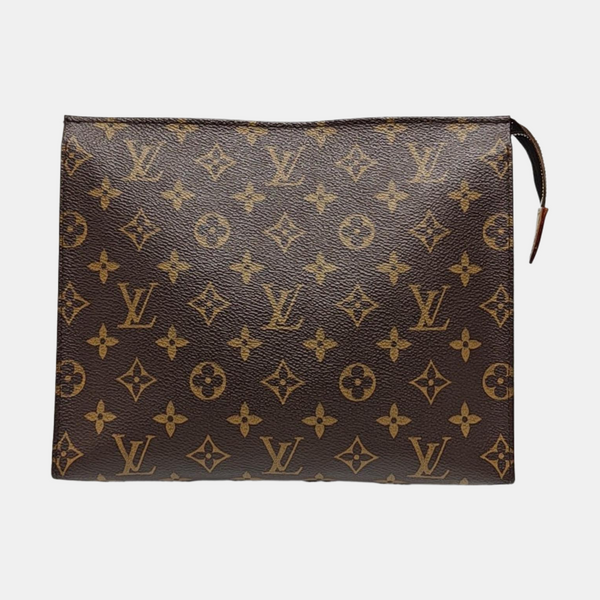 TOILET POCKET 26 Monogram Coated Canvas Brown