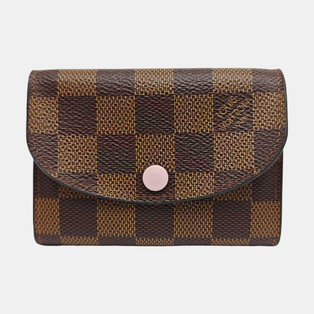 ROSALIE Damier Ebene Coated Canvas Brown Wallet