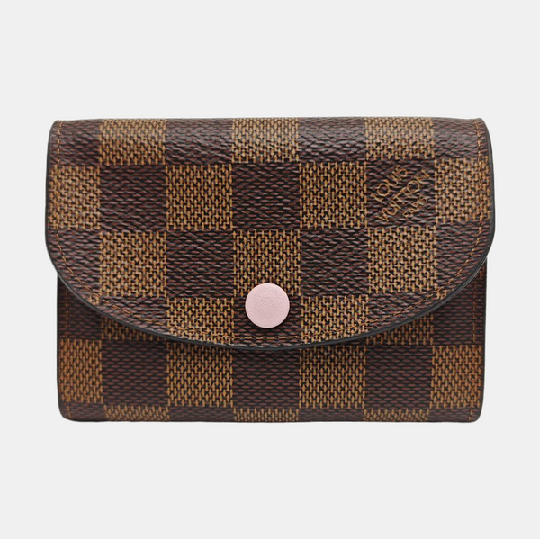 ROSALIE Damier Ebene Coated Canvas Brown Wallet