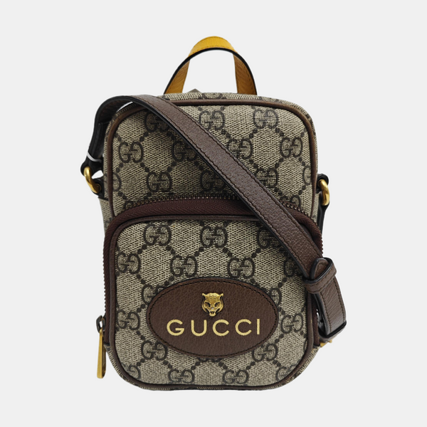 Neo Vintage Mini Monogram Coated Canvas Brown