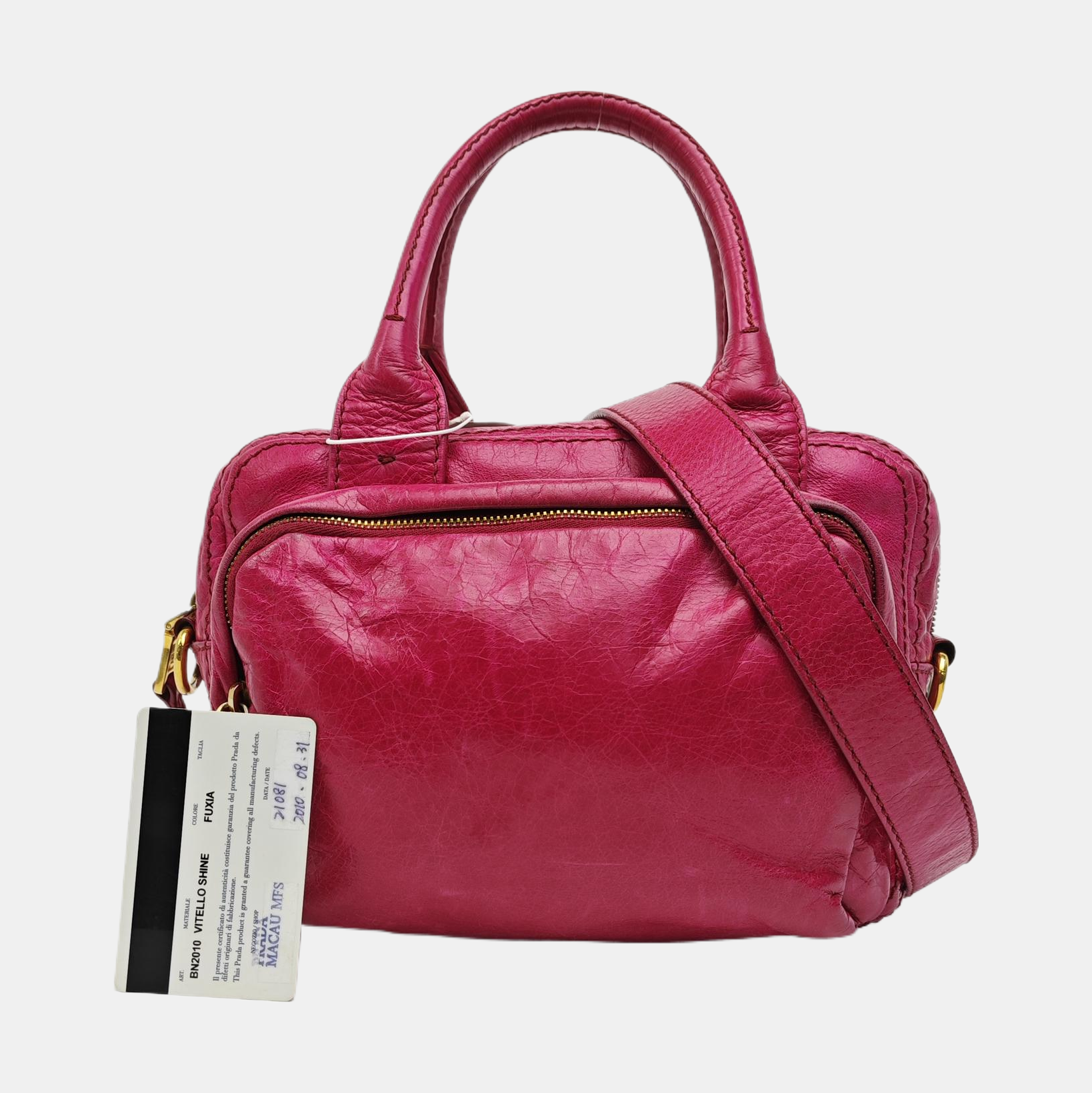 Calfskin Shoulder Bag Pink