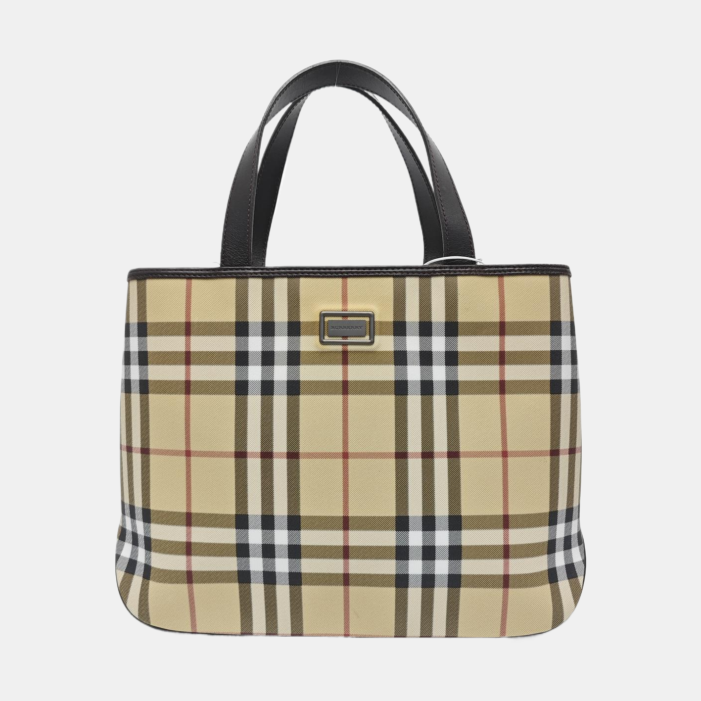 Coated Canvas Tote Bag Beige