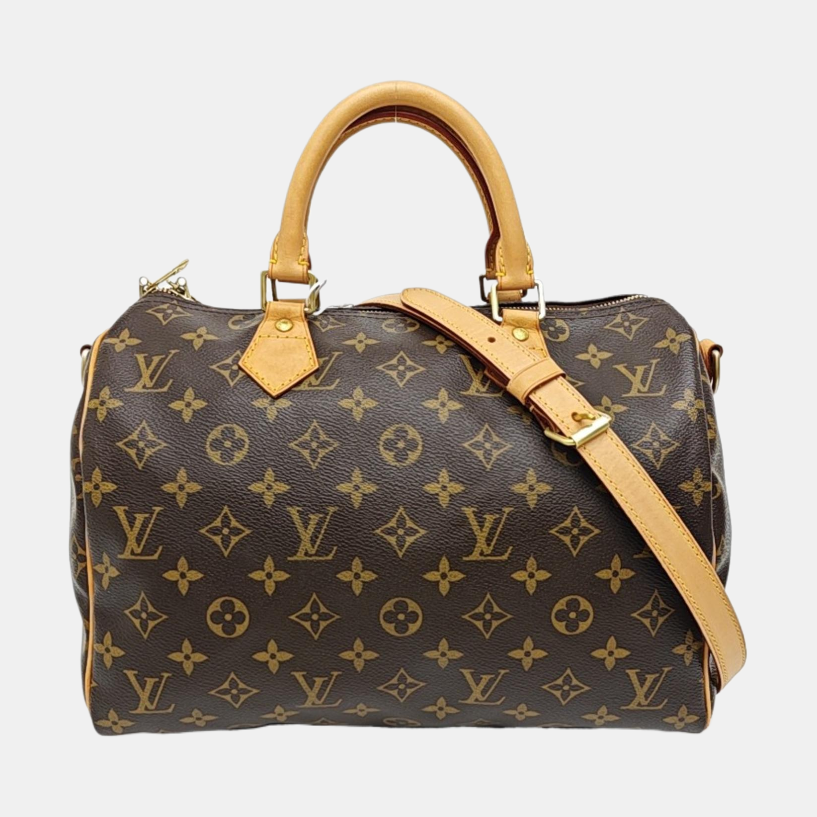 SPEEDY 30 Monogram Coated Canvas Brown