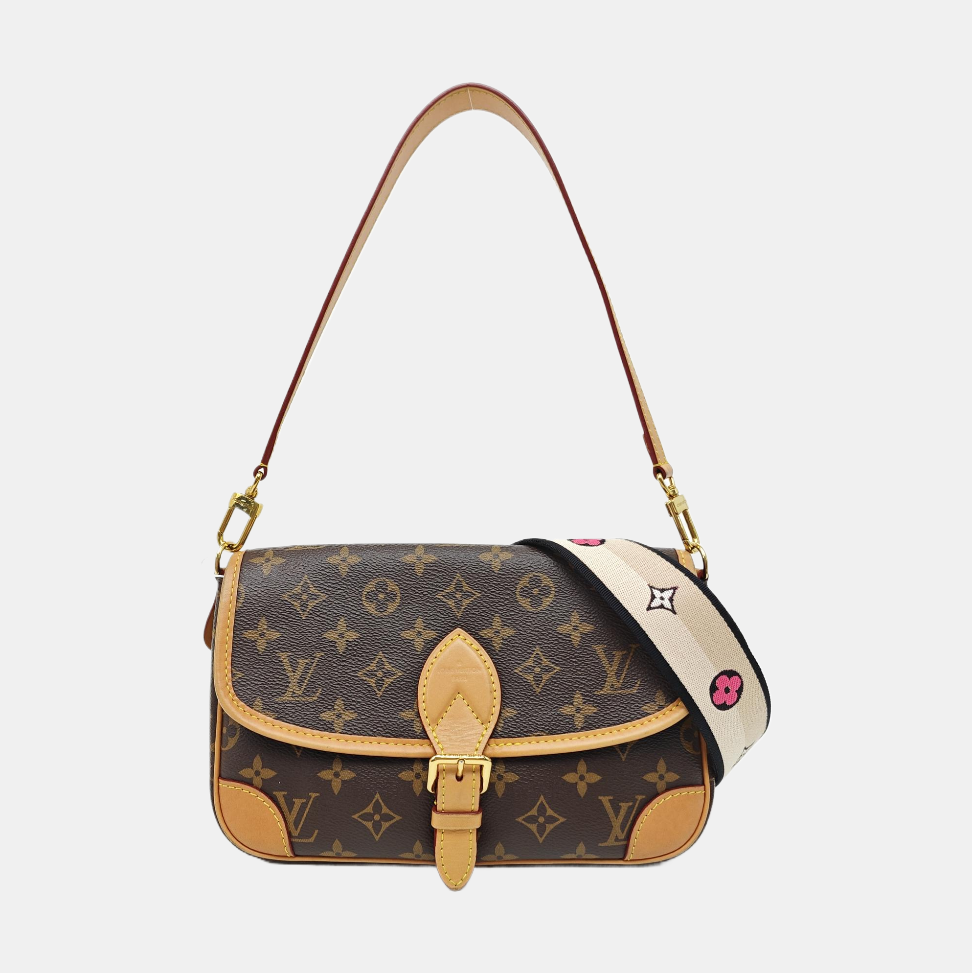 DIANE Monogram Coated Canvas Brown