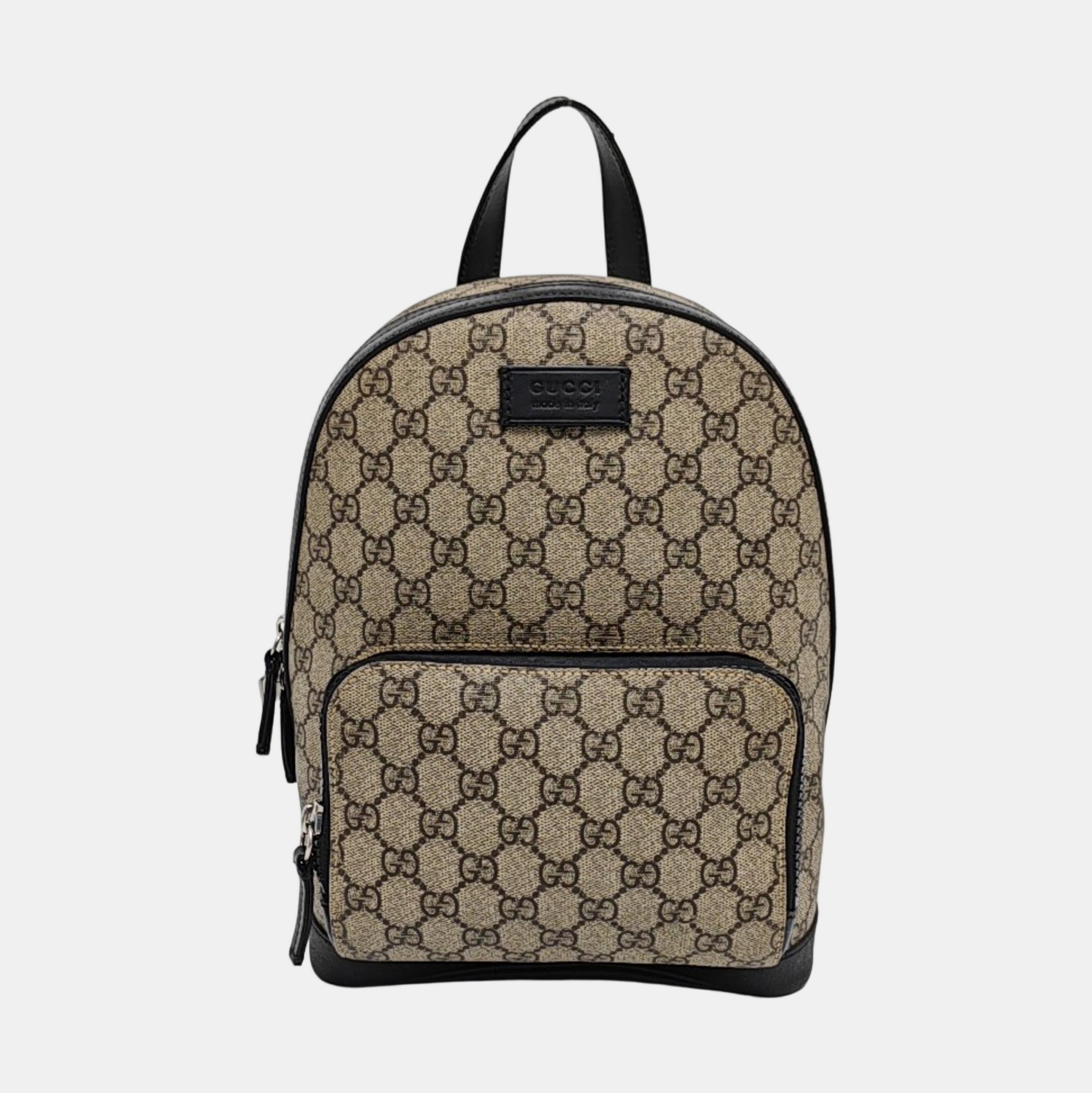 Monogram Coated Canvas Backpack Small Brown