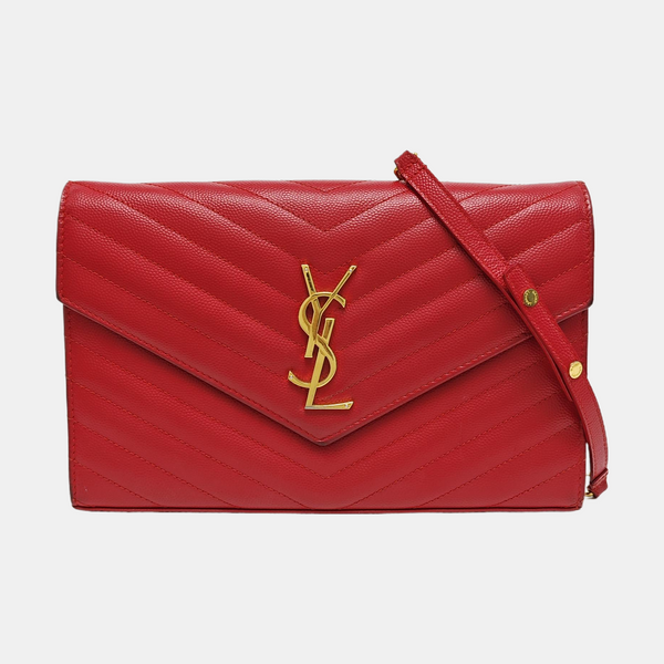 MONOGRAM Medium Quilted Calfskin Red