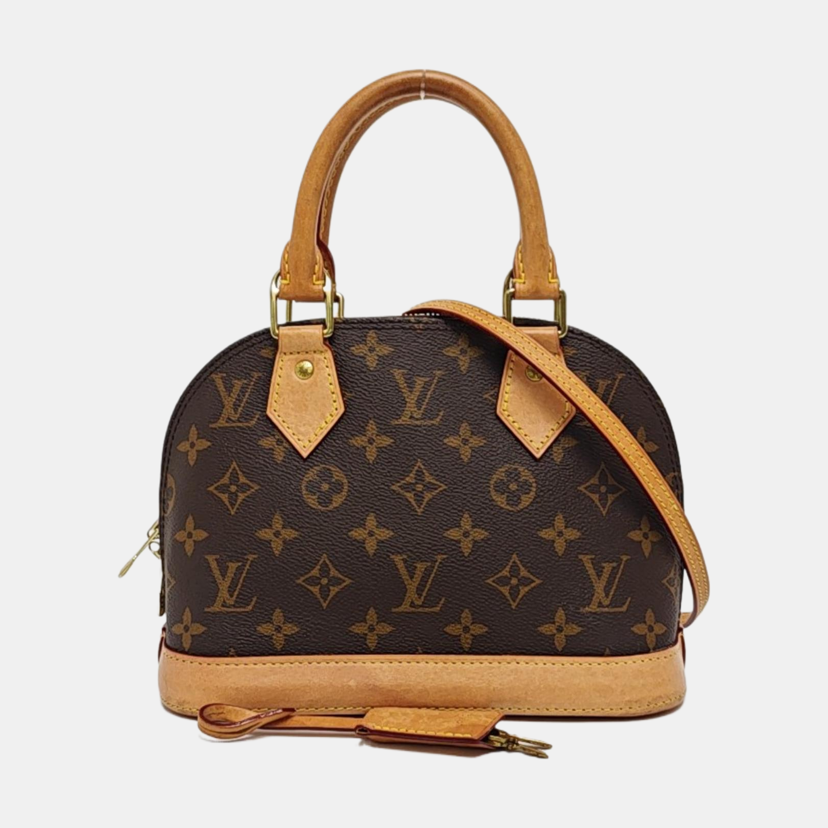 ALMA BB Monogram Coated Canvas Brown