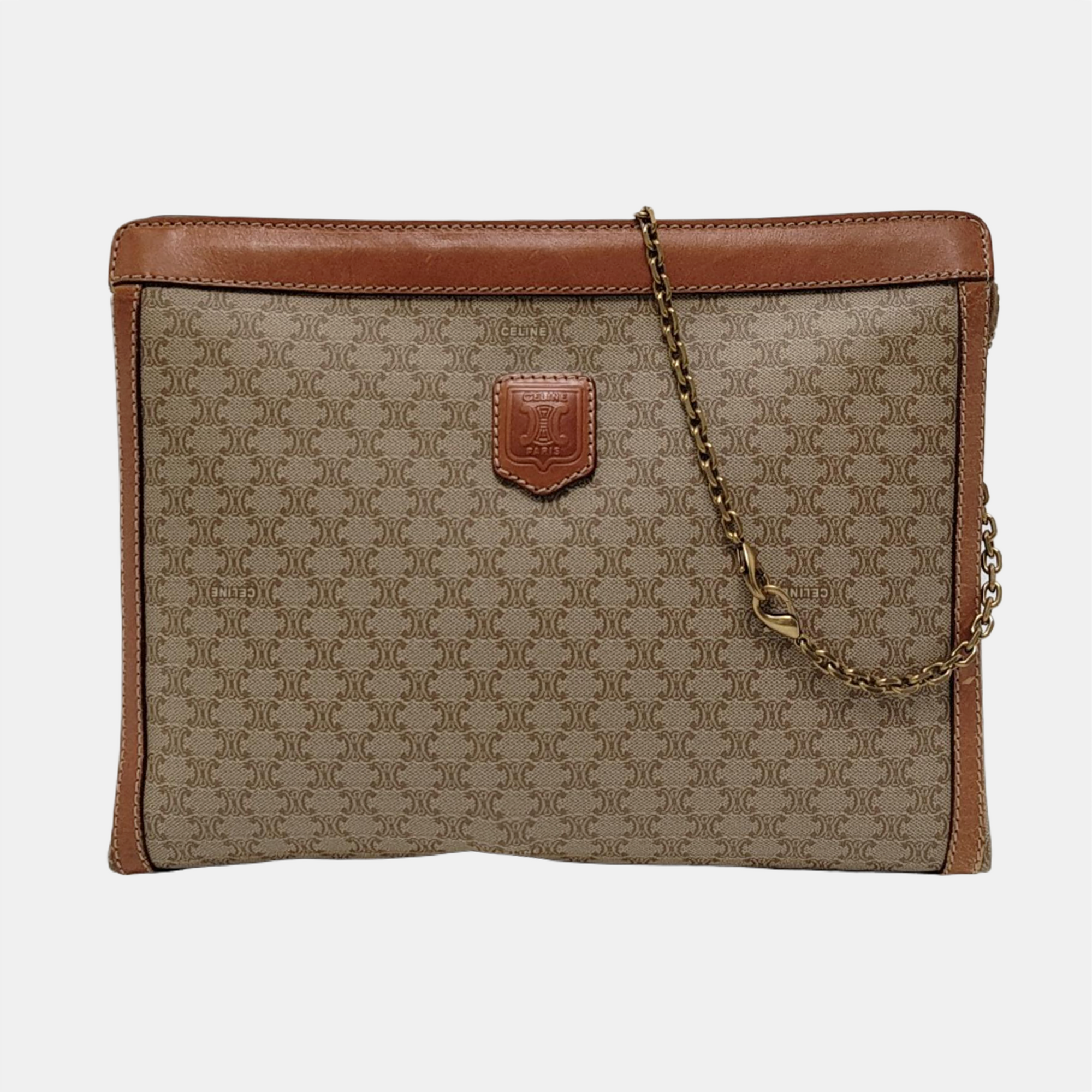 MACADAM CLUTCHES Coated Canvas Beige