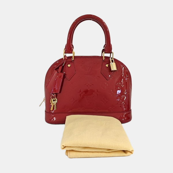 ALMA BB Monogram Patent Leather Red