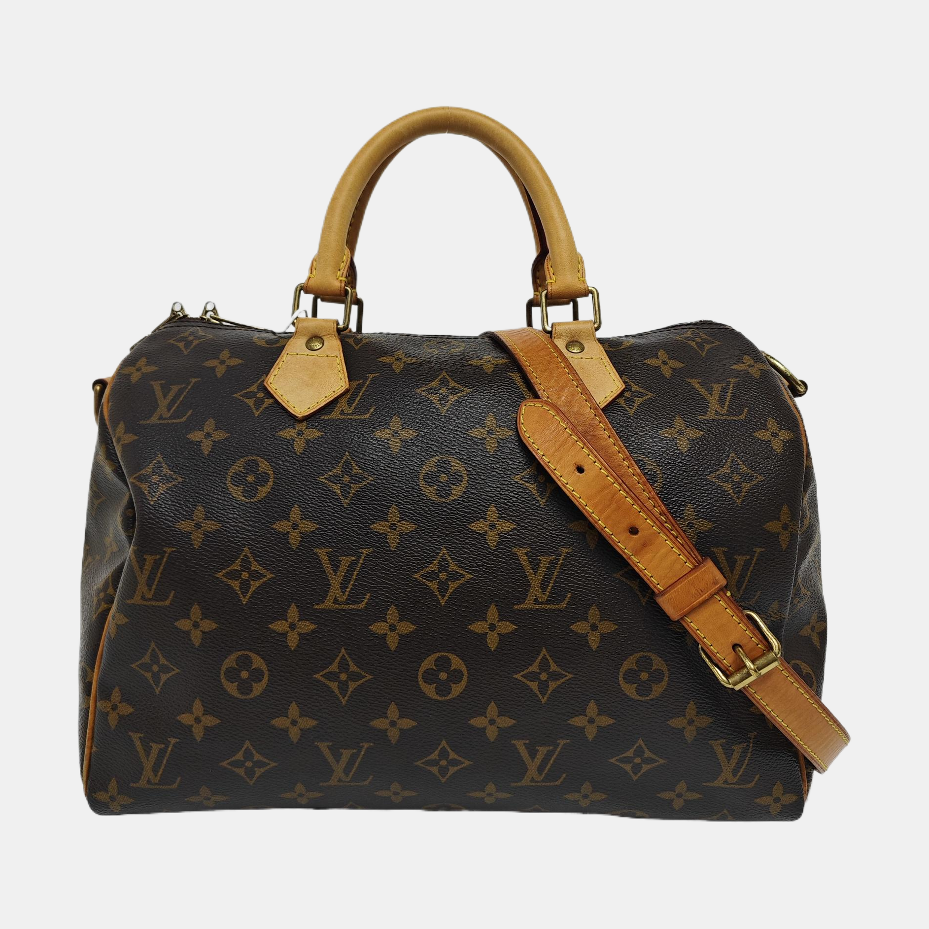 SPEEDY 30 Monogram Coated Canvas Brown