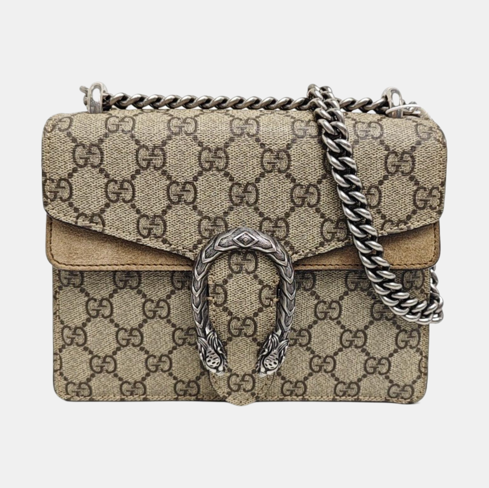 Dionysus Mini Monogram Coated Canvas Beige