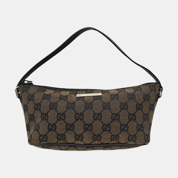 Monogram Canvas Top Handle Bag Brown