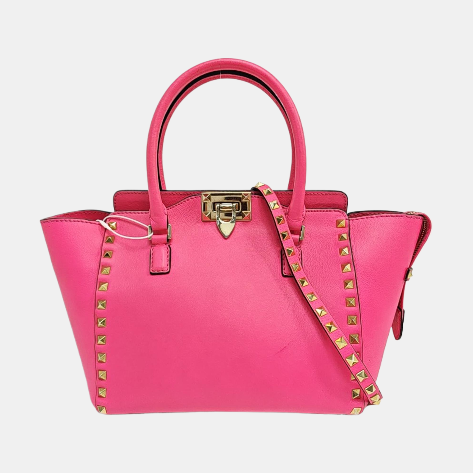 Rockstud Calfskin Red