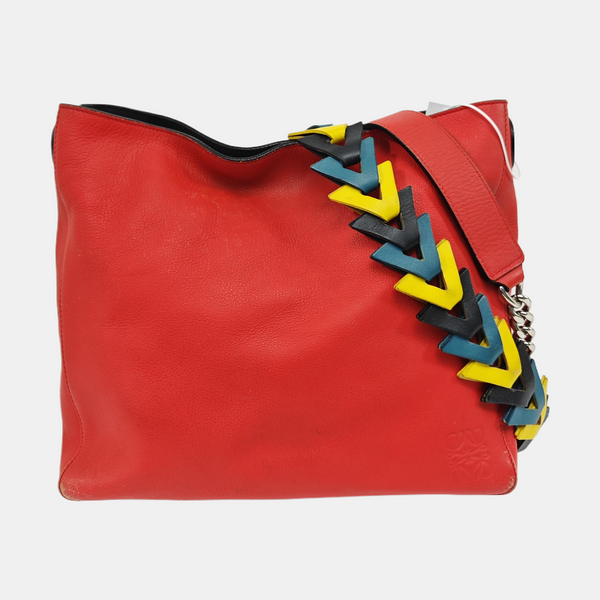 Calfskin Shoulder Bag Red