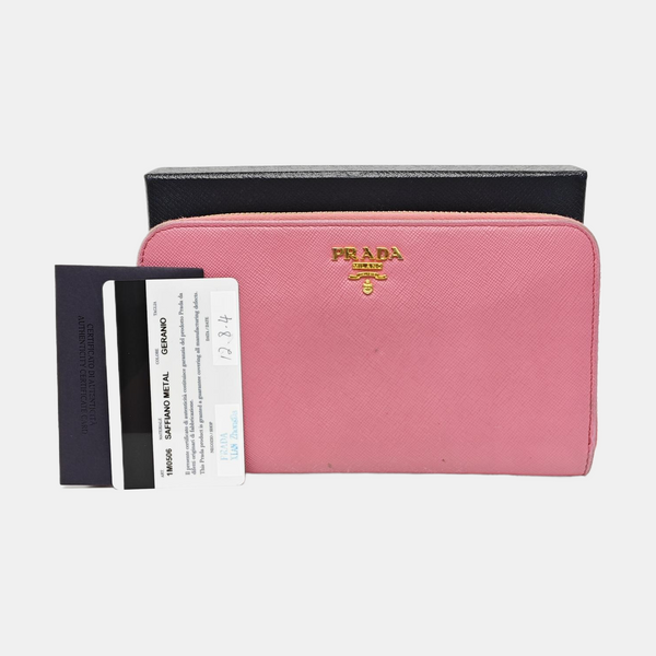 Saffiano Calfskin Wallet Pink