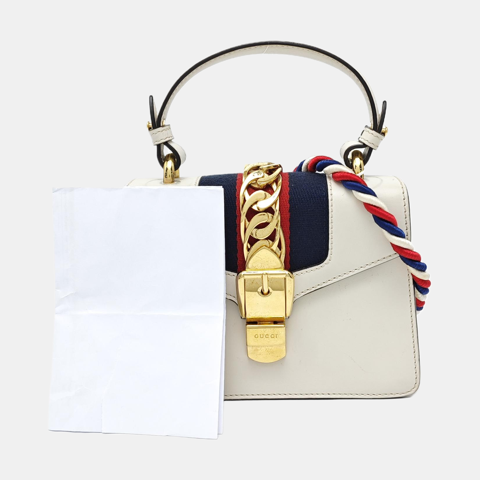 Sylvie Mini Calfskin White