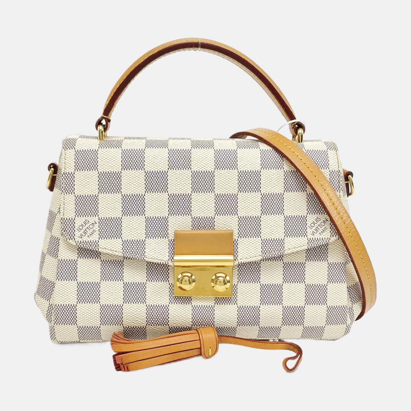 CROISETTE Damier Azur Coated Canvas White