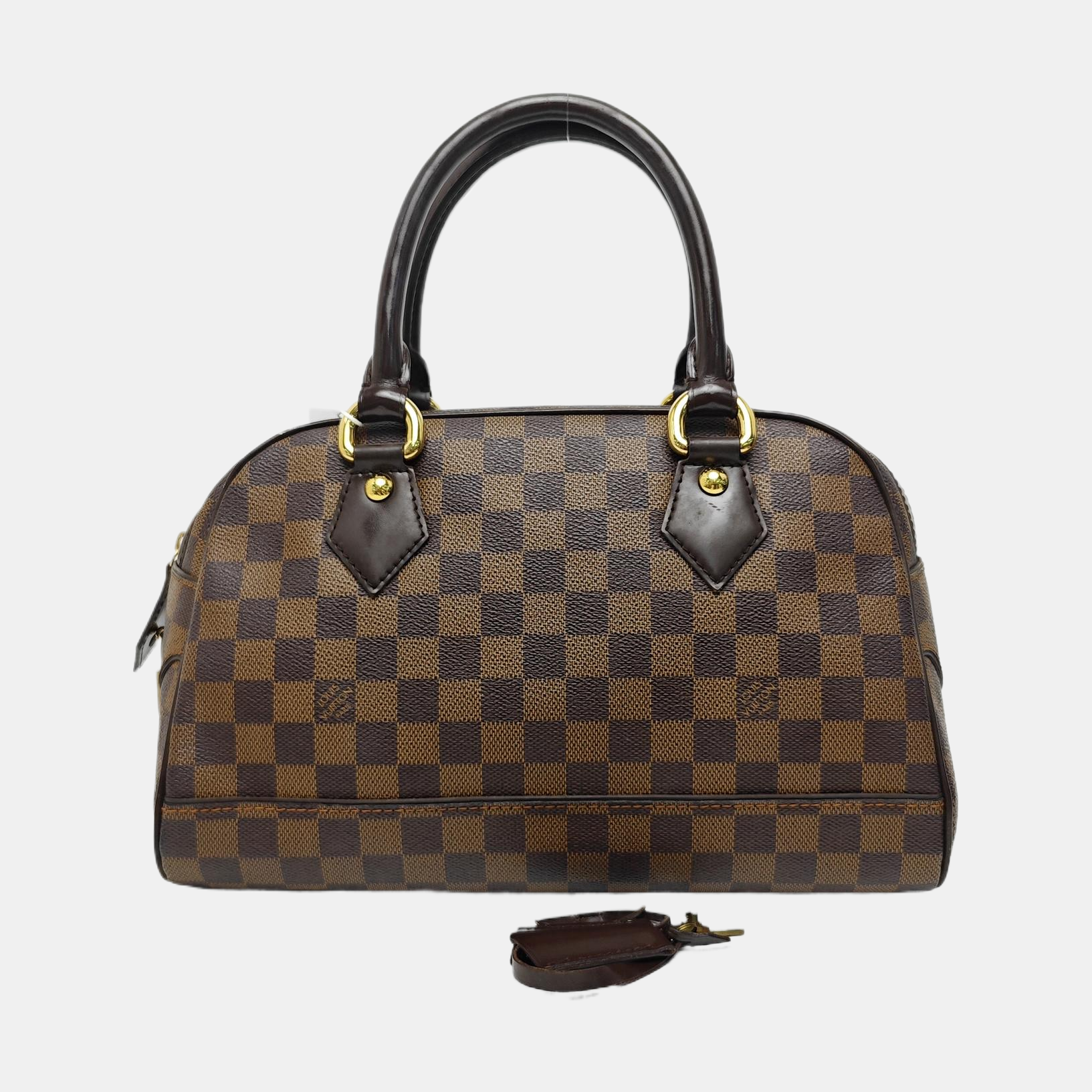 DUOMO Damier Ebene Coated Canvas Brown