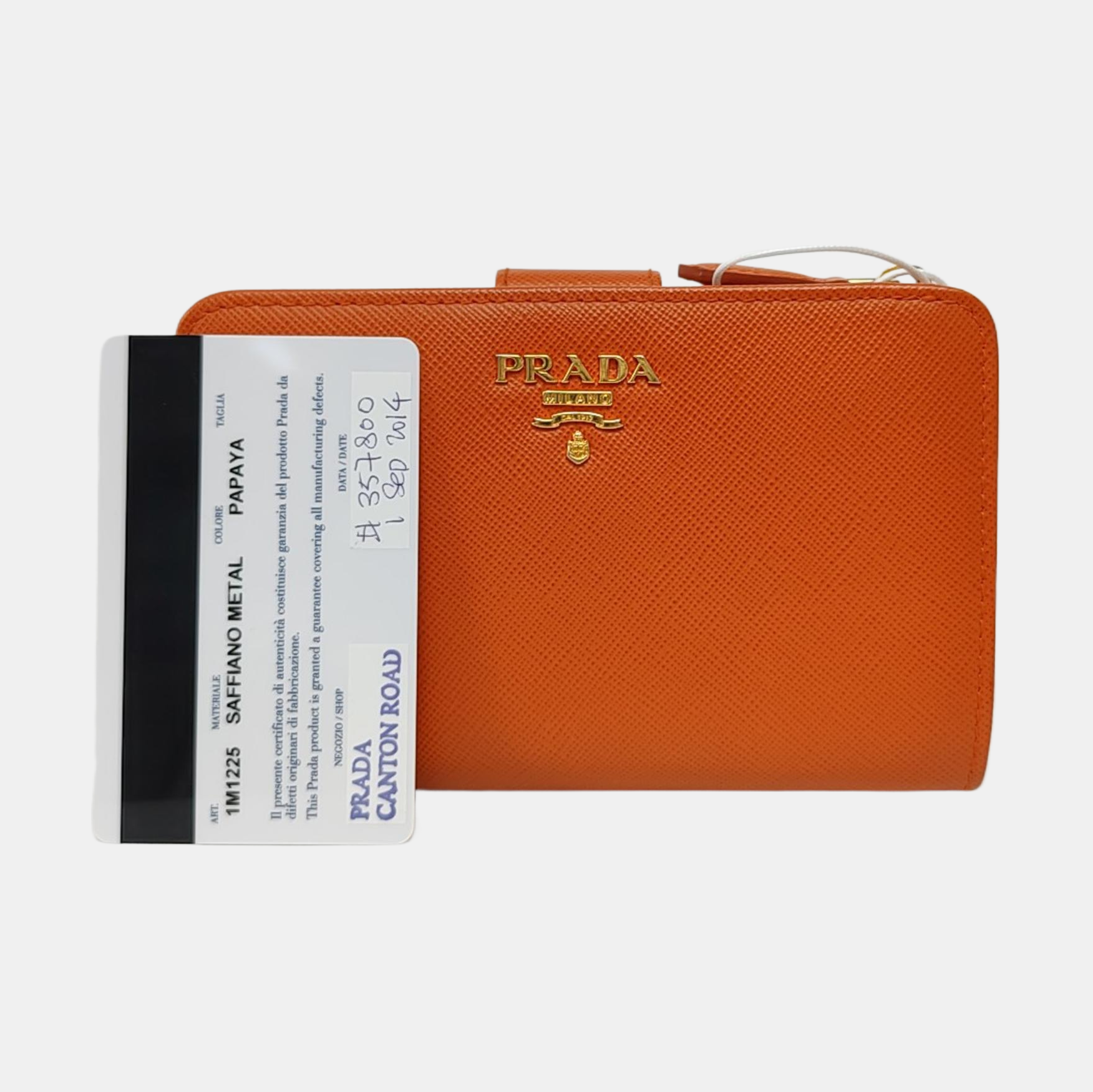 Saffiano Calfskin Wallet Orange