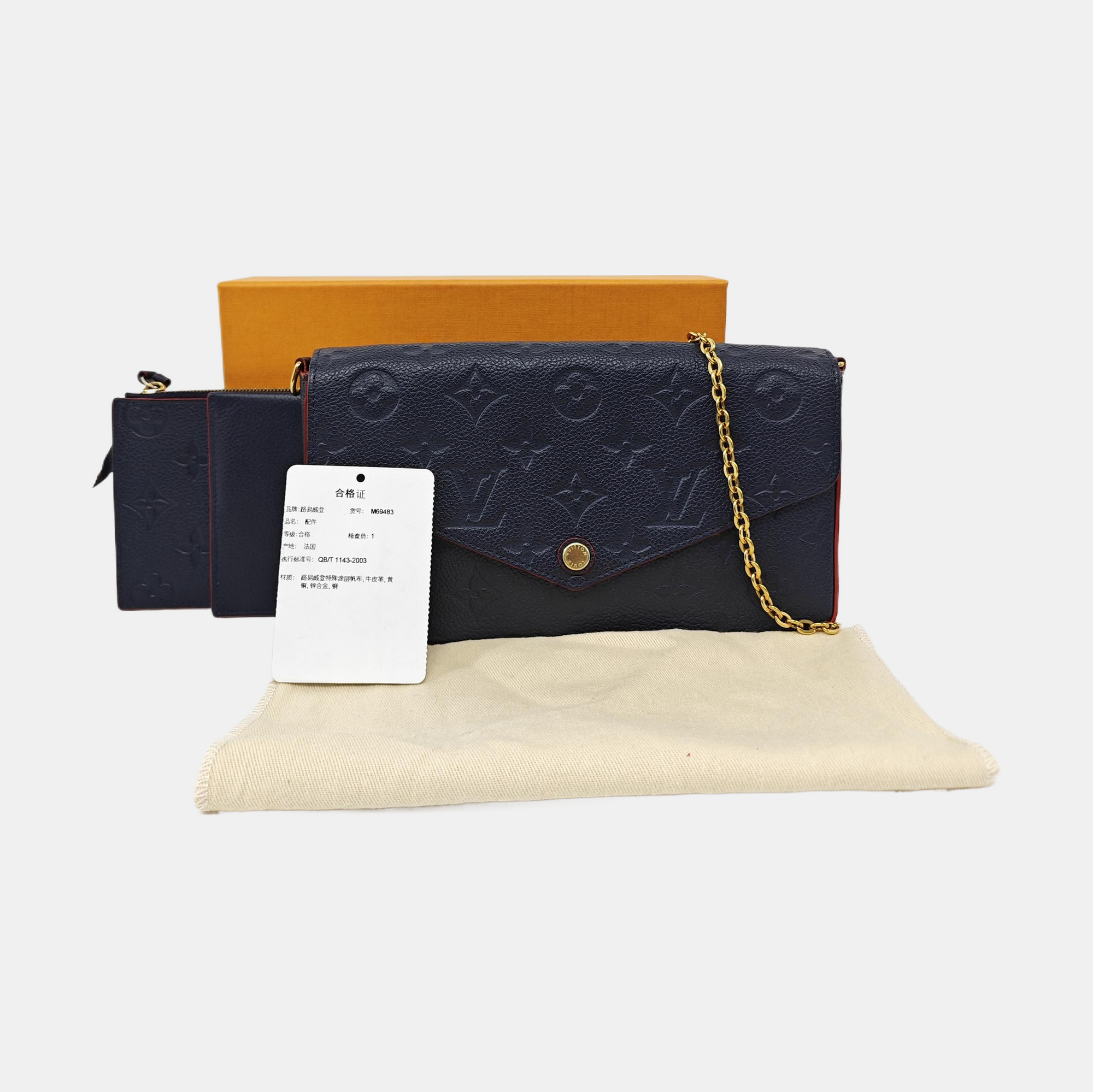 FÉLICIE Monogram Calfskin Blue