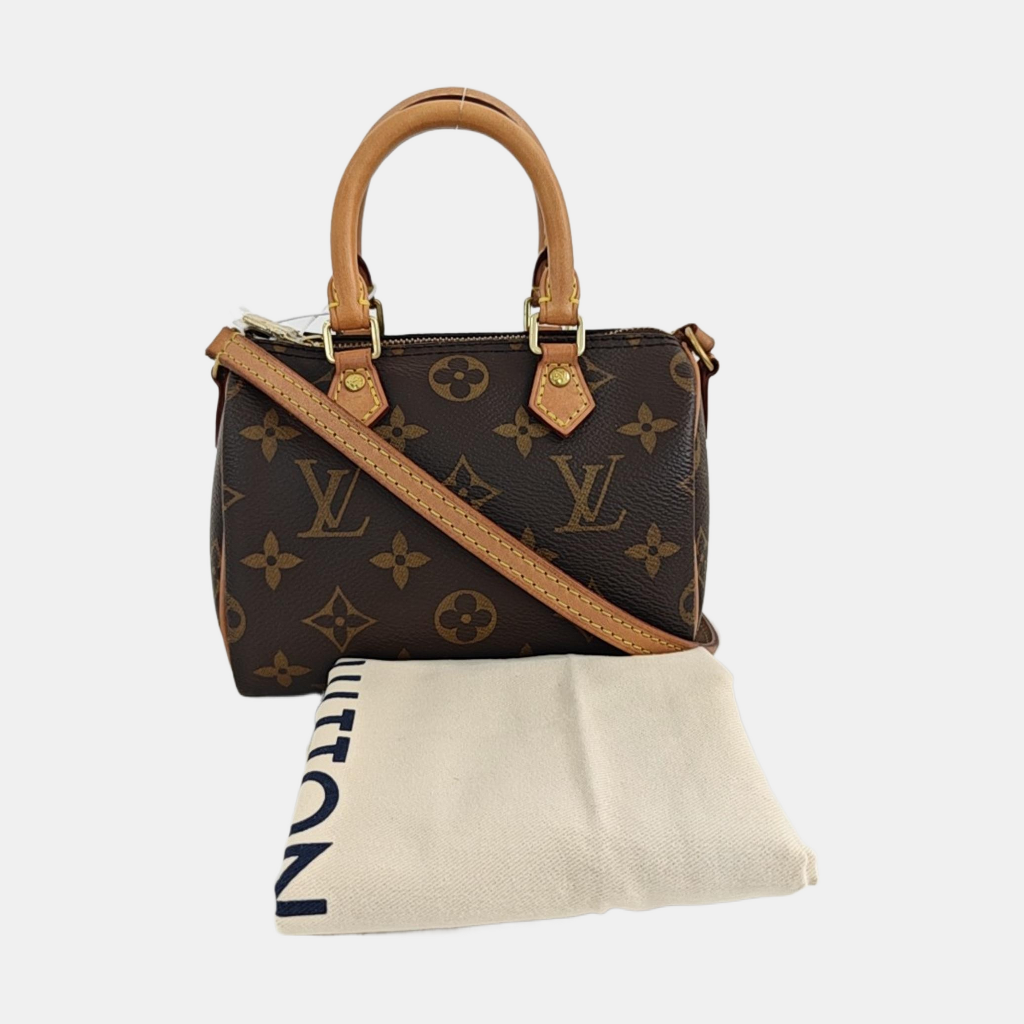 SPEEDY Nano Monogram Coated Canvas Brown