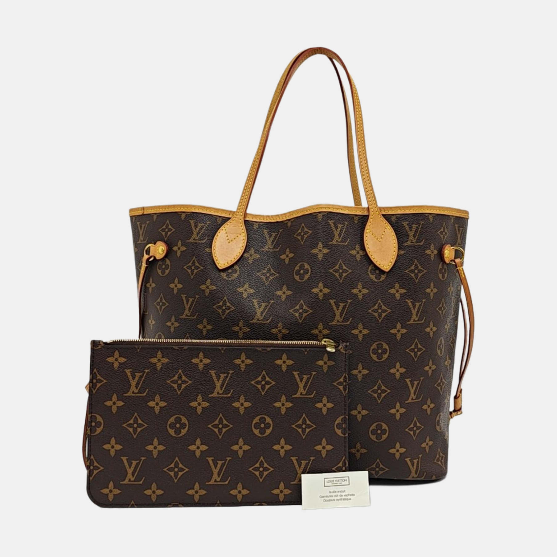 NEVERFULL MM Monogram Coated Canvas Brown