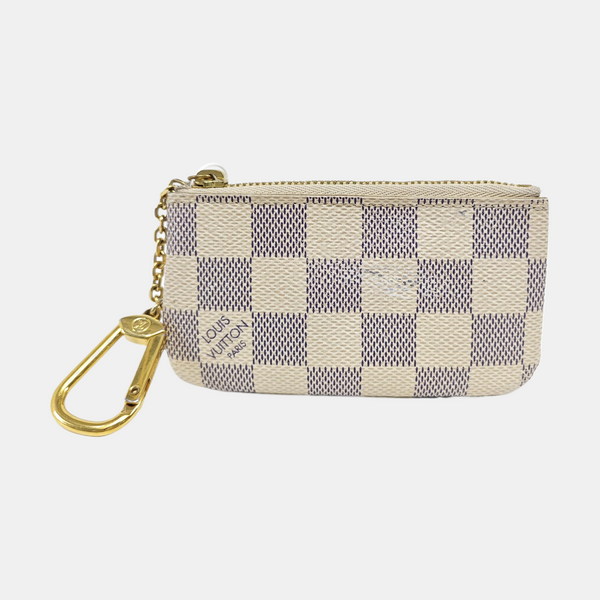 Damier Azur Coated Canvas Key Pouch White