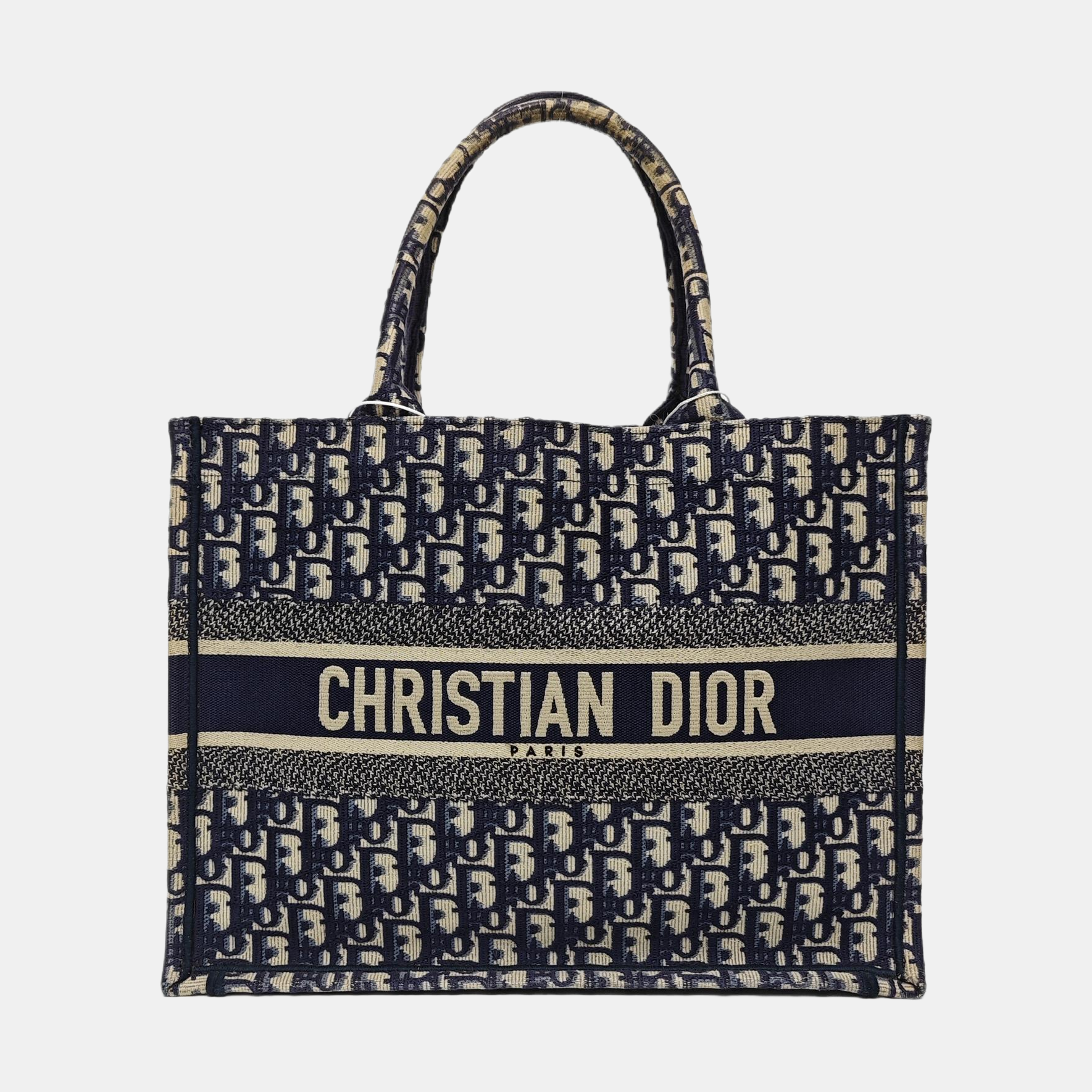 Book Tote Medium Oblique Canvas Blue