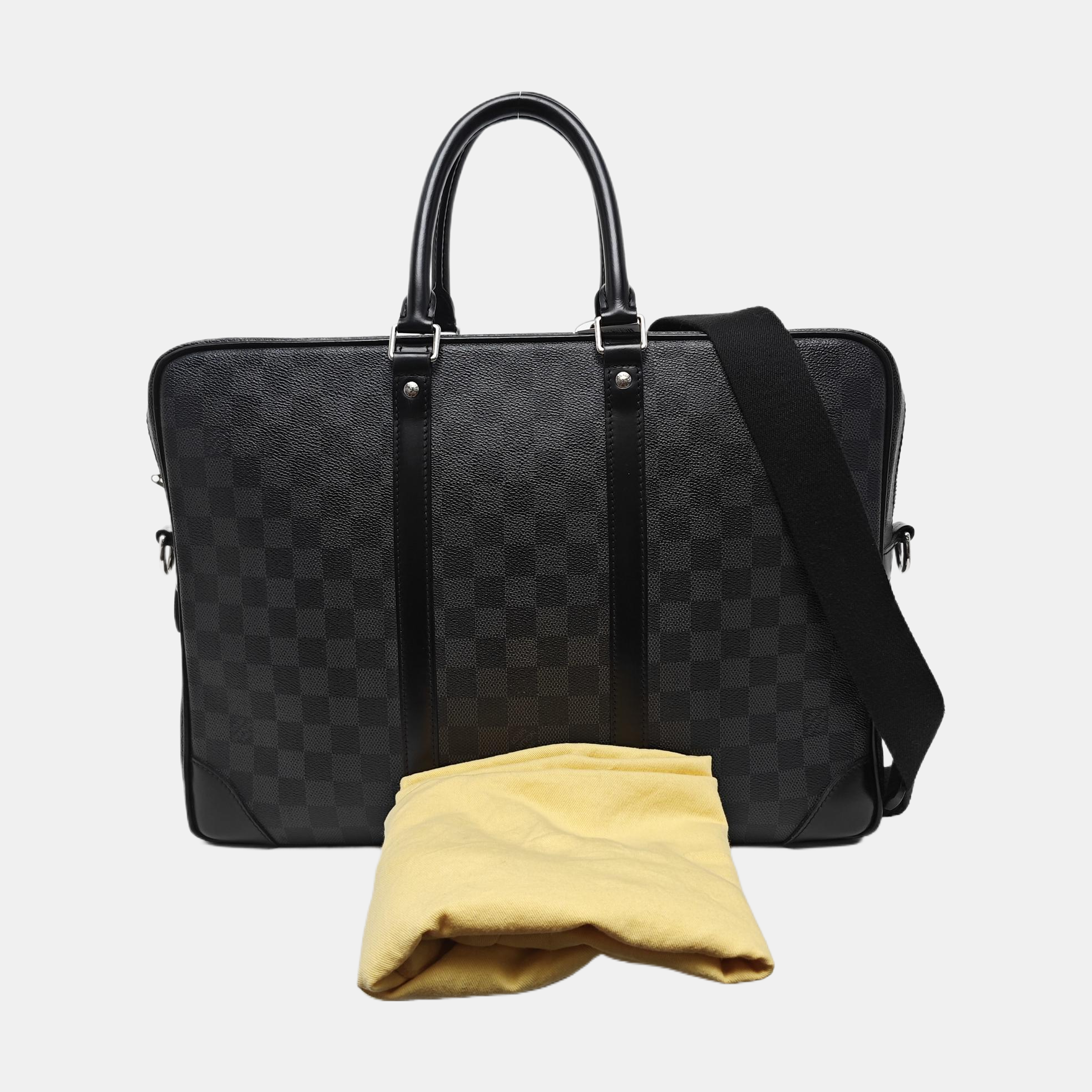 Damier Graphite Coated Canvas Shoulder Bag Gray