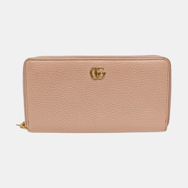 GG Marmont Super Mini Calfskin Pink Wallet
