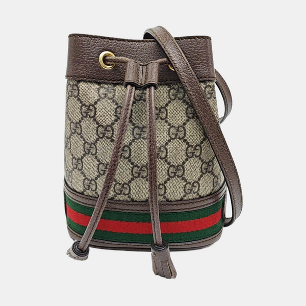 Ophidia Mini Monogram Coated Canvas Beige