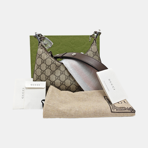 Monogram Coated Canvas Shoulder Bag Black