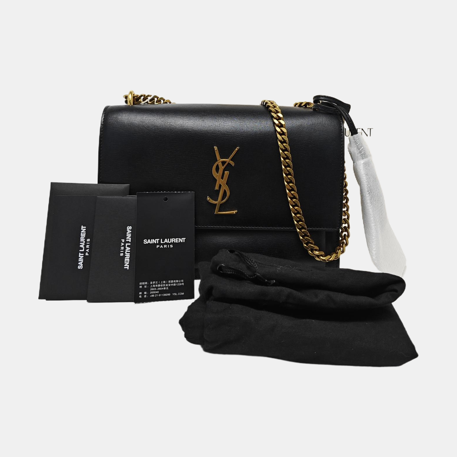 SUNSET Medium Calfskin Black