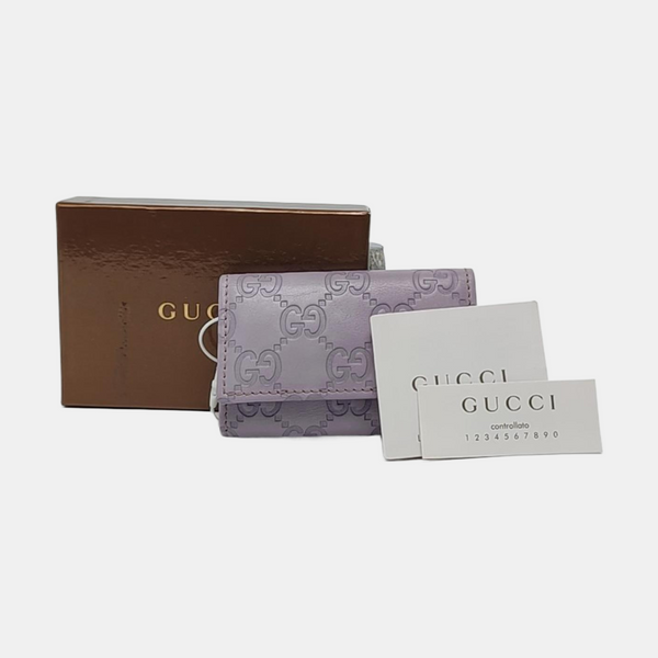 Monogram Calfskin Key Pouch Purple
