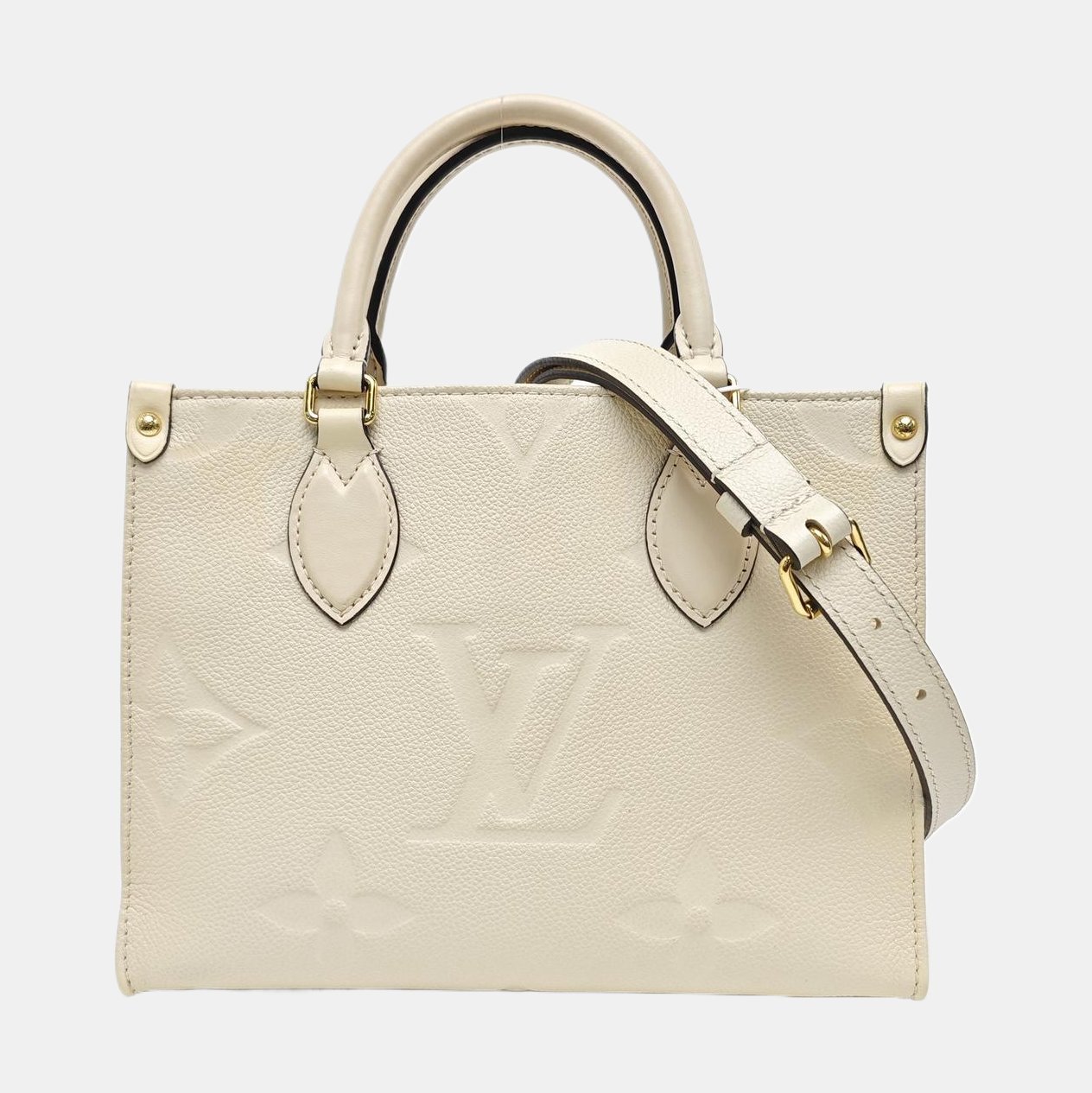 ONTHEGO PM Monogram Calfskin Beige