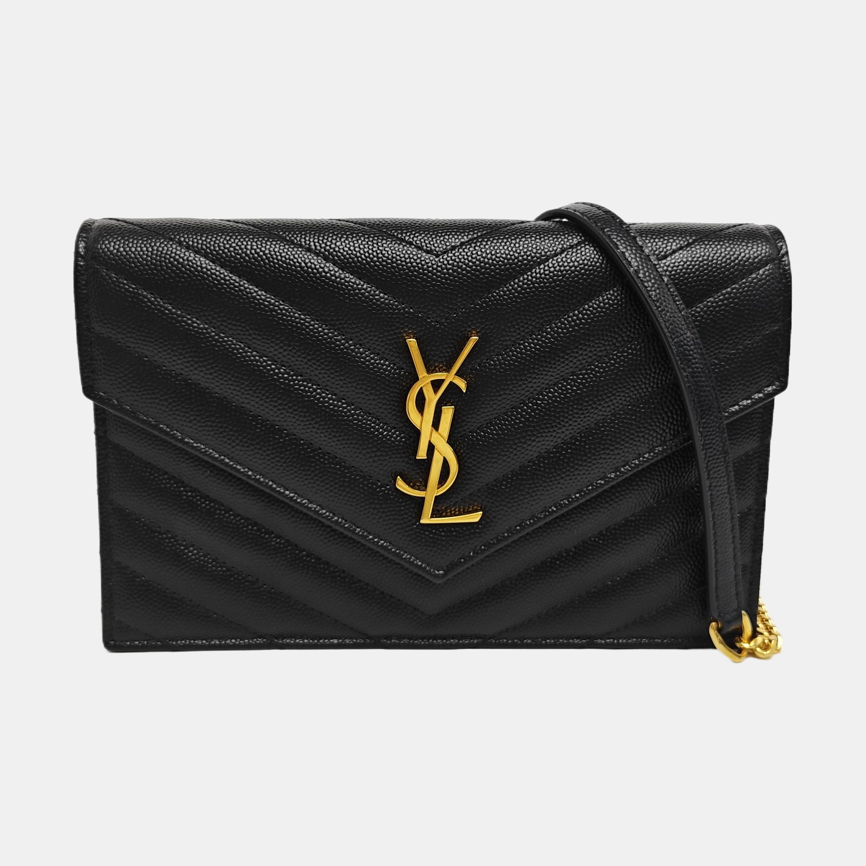 MONOGRAM Chevron Calfskin Black