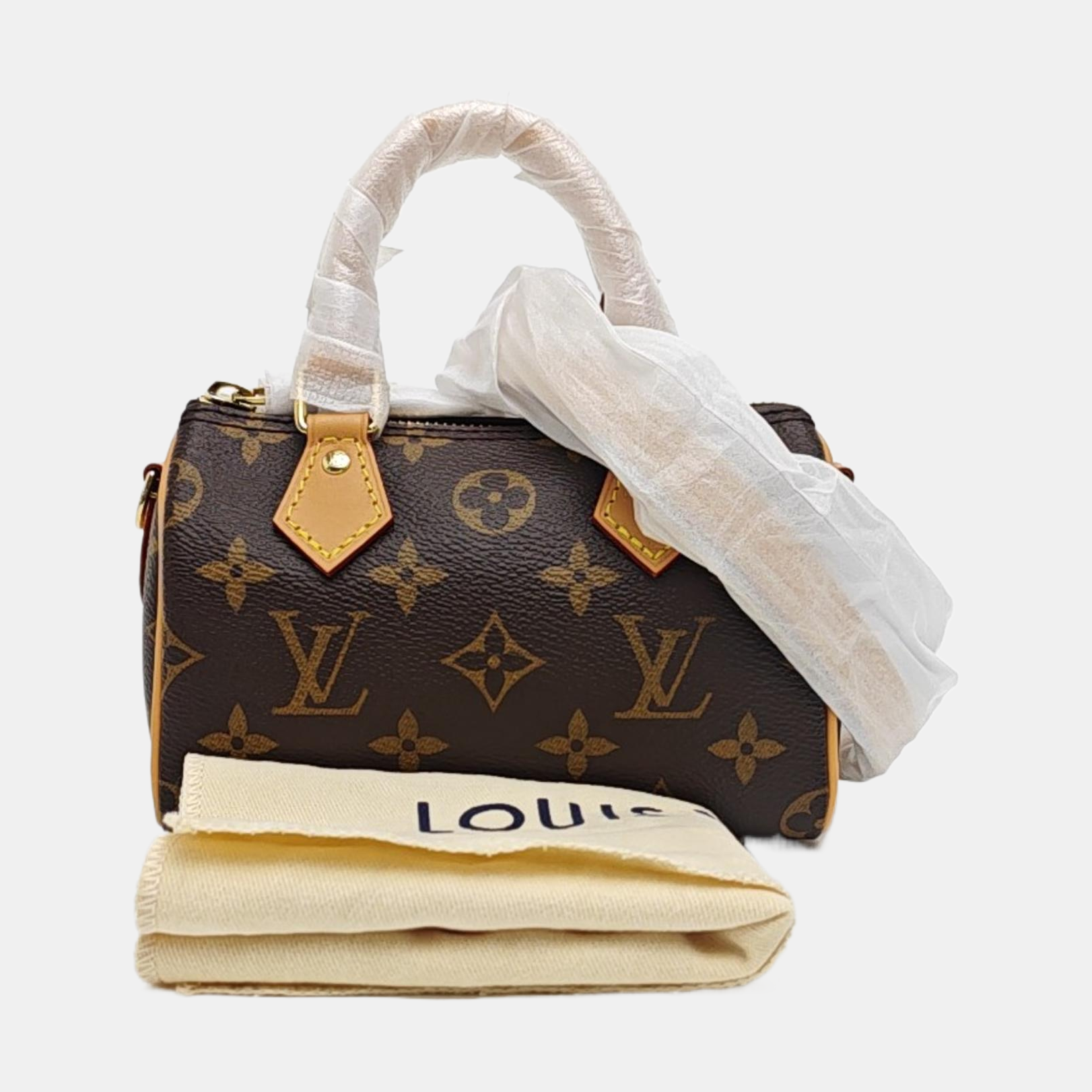 SPEEDY Nano Monogram Coated Canvas Brown