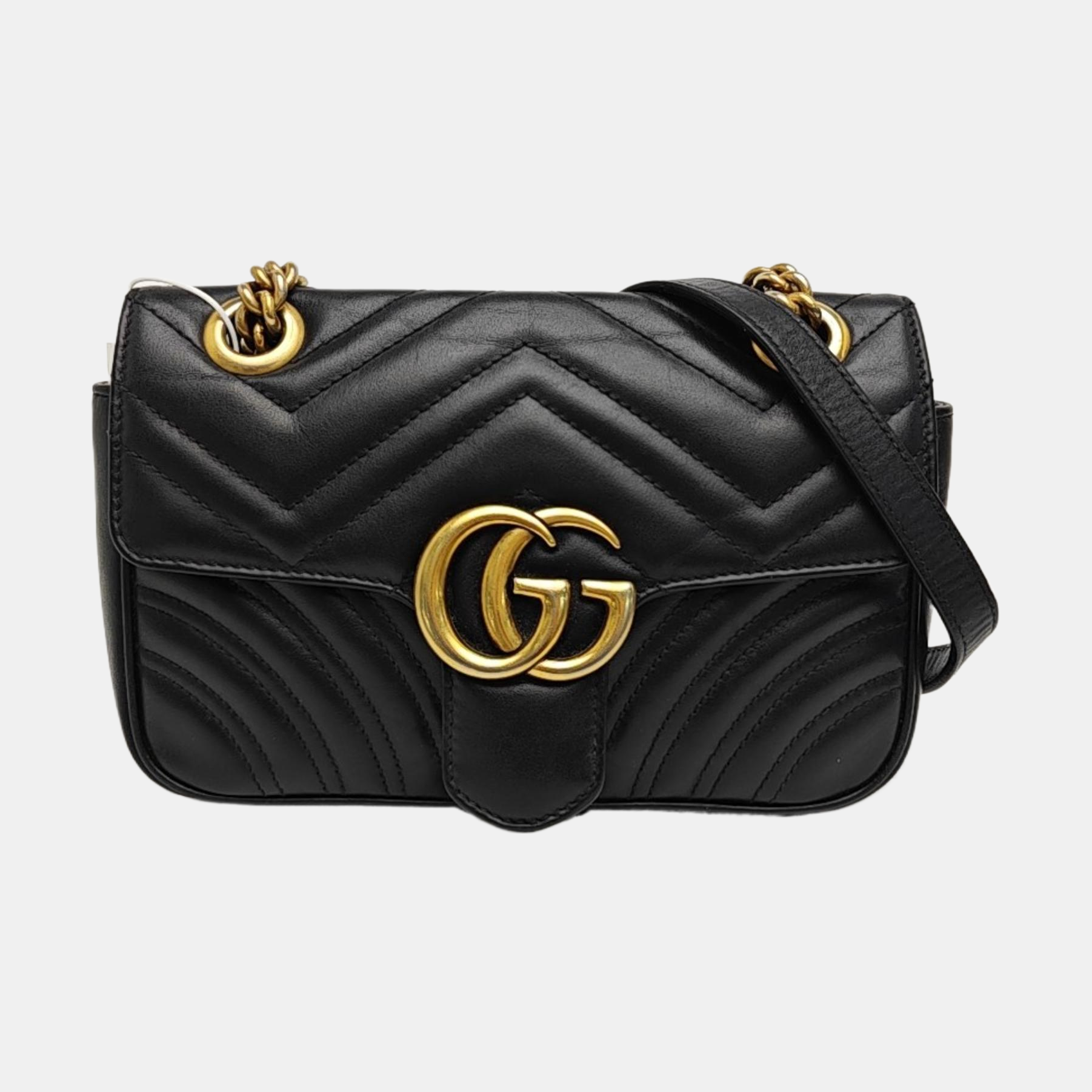 GG Marmont Small Quilted Calfskin Black