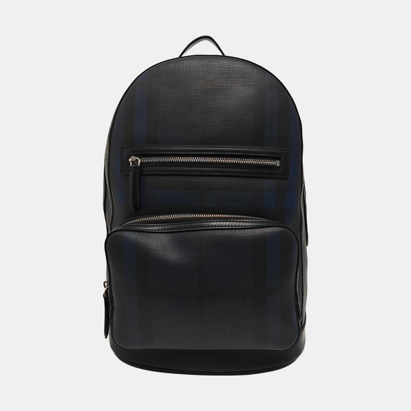 Coated Canvas Backpack Blue