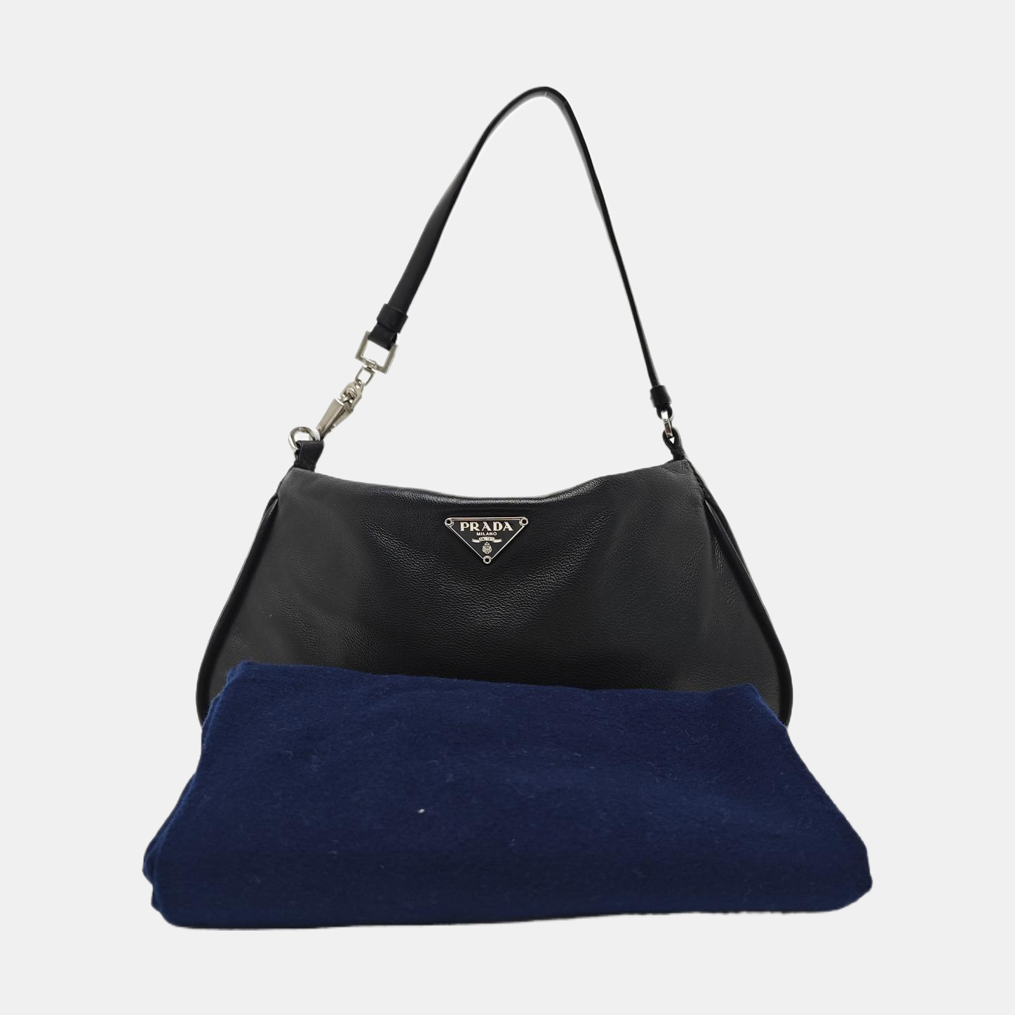 Lambskin Top Handle Bag Black