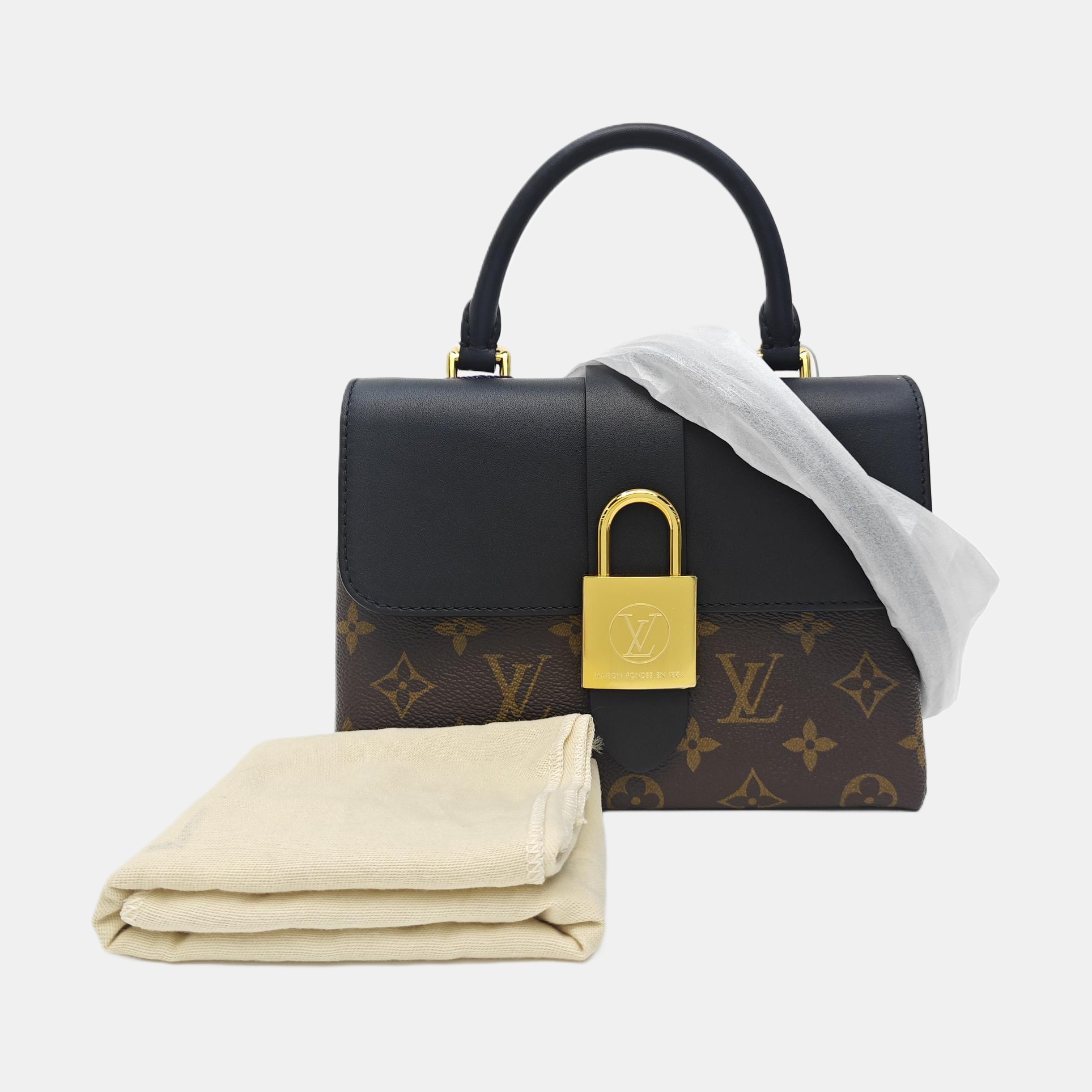 LOCKY BB Monogram Coated Canvas Brown