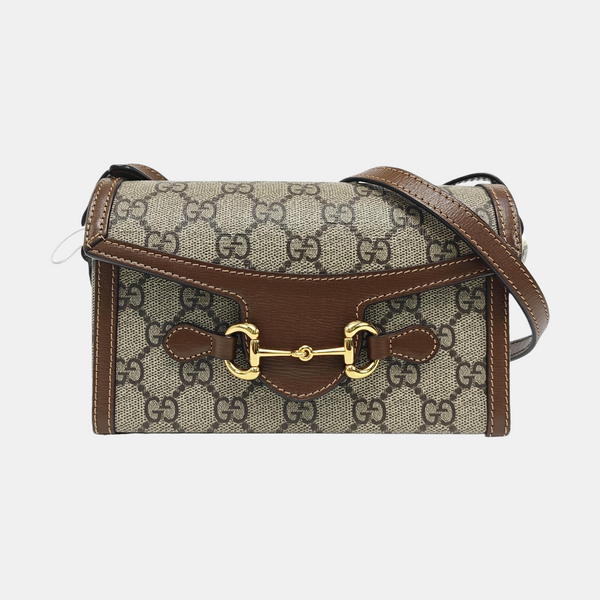 Horsebit 1955 Mini Monogram Coated Canvas Beige