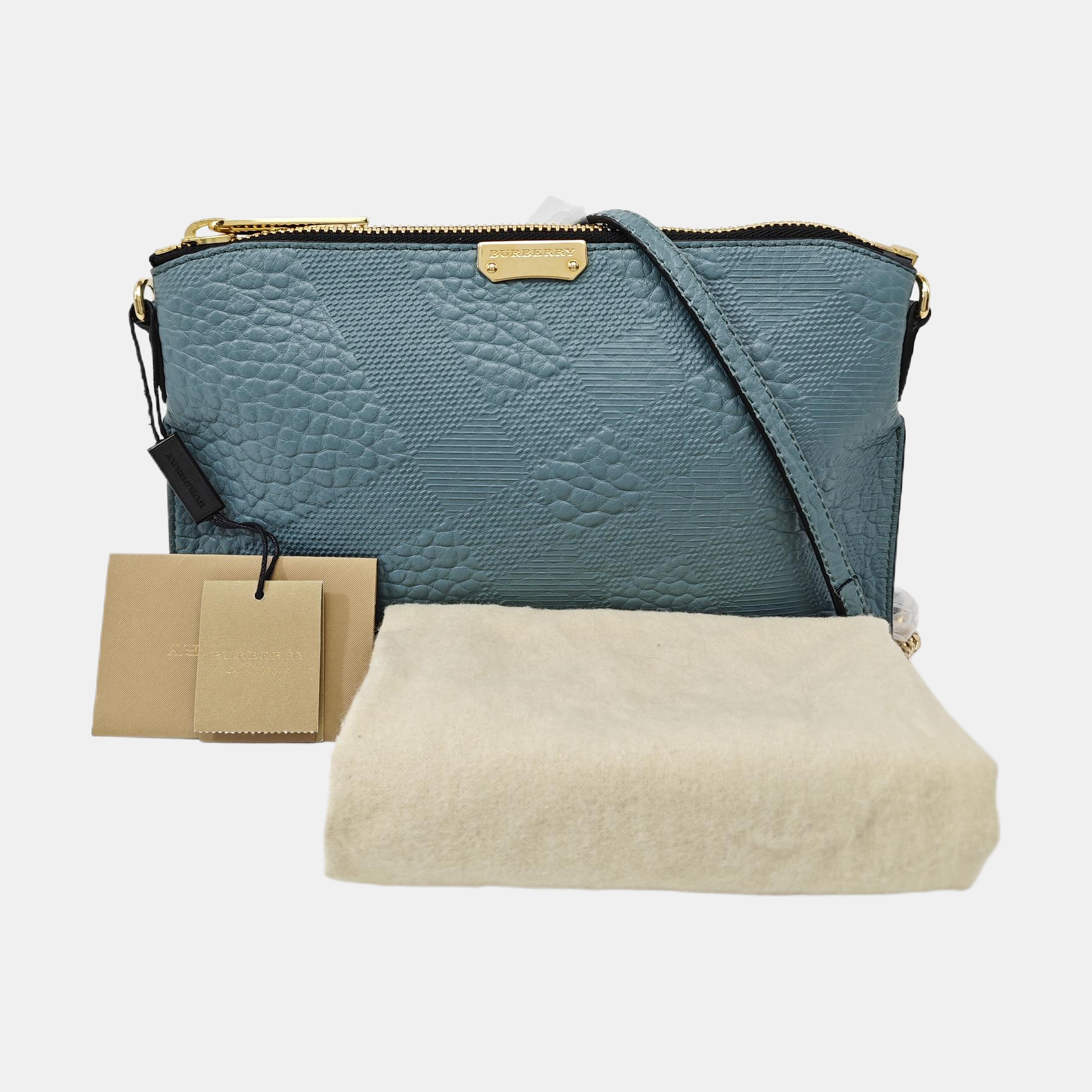 Calfskin Crossbody Bag Blue