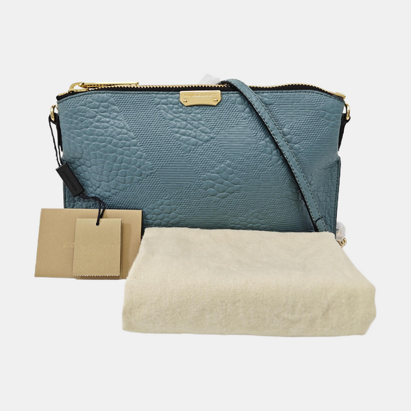 Calfskin Crossbody Bag Blue