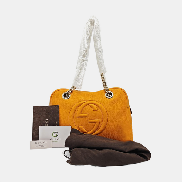 Soho Small Quilted Calfskin Orange